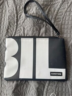 Rareform Black & White Wristlet Pouch with Strap